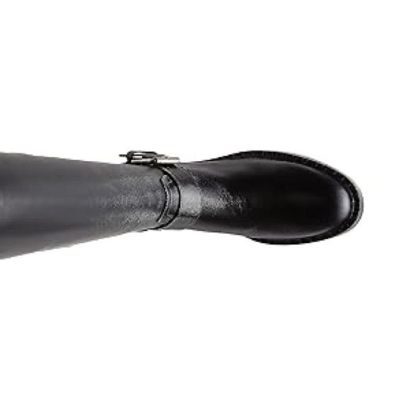 New Steve Madden Erma Black Leather Tall Boots Size 7 M - Picture 5 of 7